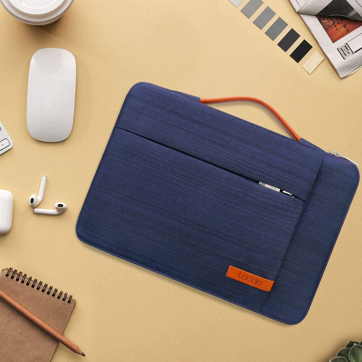 360° Protective Laptop Sleeve Case for 16 Inch New Macbook Pro M4/M3/M2/M1 Pro/Max A3403 A3186 A2991 A2780 A2485 A2141 2024-2019, 15 Inch Surface Laptop 7Th Copilot+Pc/6/5/4/3 Computer Bag, Blue